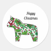 Happy Kerstpaard Sticker (Voorkant)