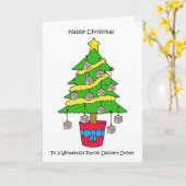 Happy-kerstpakketbezorger Kaart (Gele Bloem)