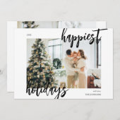 Happy kerstpenseelfoto's feestdagenkaart (Voorkant / Achterkant)