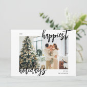 Happy kerstpenseelfoto's feestdagenkaart (Staand voorkant)