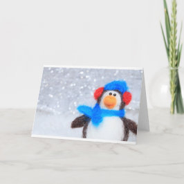 Happy Kerstpinguin Feestdagen Kaart