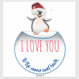 Happy Kerstpinguin Sticker