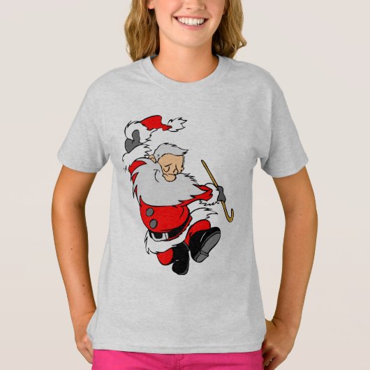 Happy Kerstplus formaat V-Neck T-Shirt (Voorkant)