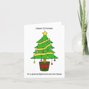 Happy Kerstreverend en Zijn familie Feestdagen Kaart