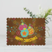 Happy kerstsierents Feestdagen Kaart (Staand voorkant)