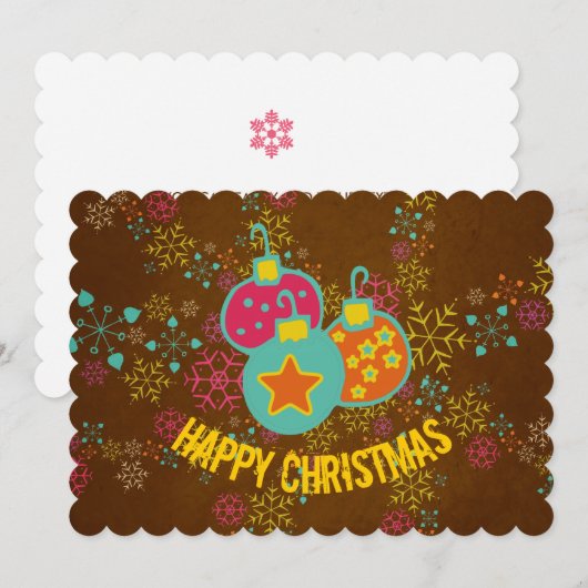 Happy kerstsierents Feestdagen Kaart (Voorkant / Achterkant)