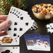 Happy Kerstsnowman en Cute Reindeer Speelkaarten (Insitu)