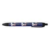 Happy Kerstsnowman en Cute Reindeer Zwarte Inkt Pen (Bodem)