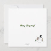 Happy Kerstsnowman Illustratie Feestdagenkaart (Achterkant)