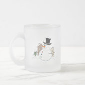 Happy Kerstsnowman Illustratie Matglas Koffiemok (Links)