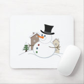 Happy Kerstsnowman Illustratie Muismat (Met muis)