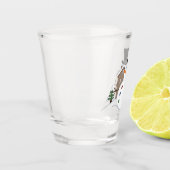 Happy Kerstsnowman Illustratie Shot Glas (Links)