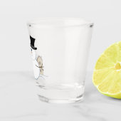 Happy Kerstsnowman Illustratie Shot Glas (Rechts)