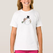 Happy Kerstsnowman Illustratie T-shirt (Voorkant)