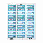 Happy kerstsnowman Return Address Label (Full Sheet)