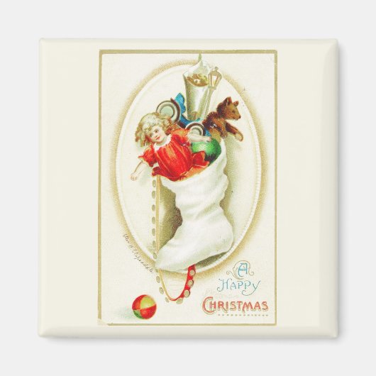 Happy kerststaart  Magnet (Voorkant)