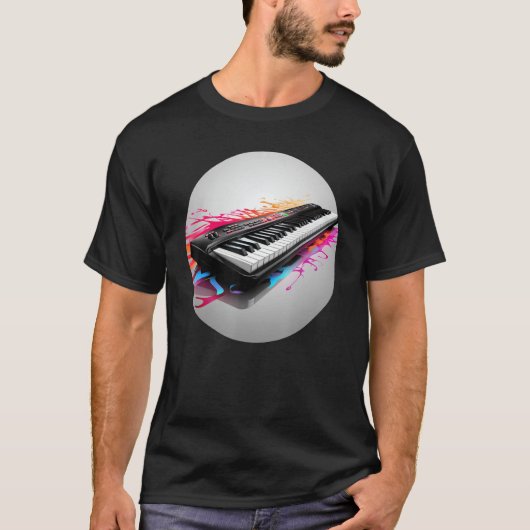 Happy Keyboard Music voor keypad liefhebbers T-shirt (Voorkant)
