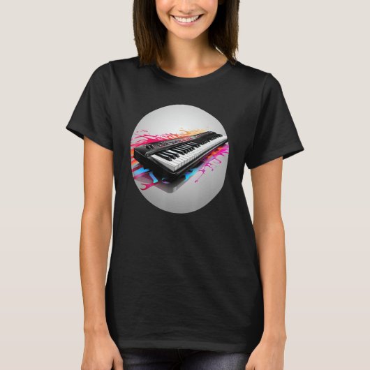 Happy Keyboard Music voor keypad liefhebbers T-shirt (Voorkant)