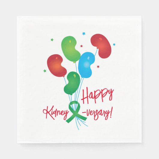 Happy Kidney-party Paper Napkin Servet (Voorkant)