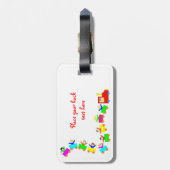 Happy Kids Train Bagagelabel (Achterkant verticaal)