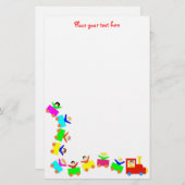 Happy Kids Train Briefpapier (Voorkant / Achterkant)