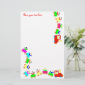 Happy Kids Train Briefpapier (Staand voorkant)