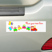 Happy Kids Train Bumpersticker (Op auto)