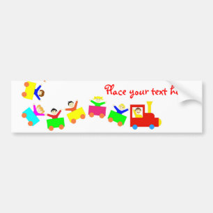 Happy Kids Train Bumpersticker