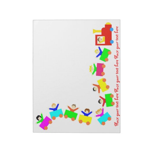 Happy Kids Train Notitieblok (Linkerzijde)