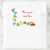 Happy Kids Train Rechthoekige Sticker (Tas)