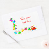 Happy Kids Train Rechthoekige Sticker (Envelop)