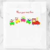 Happy Kids Train Rechthoekige Sticker (Tas)