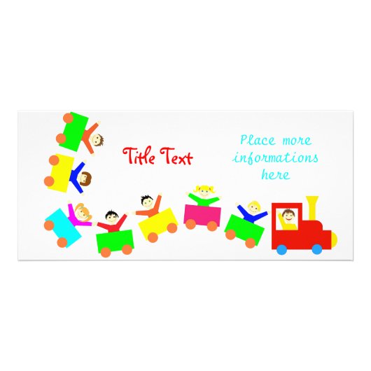 Happy Kids Train Reclamekaart (Voorkant)