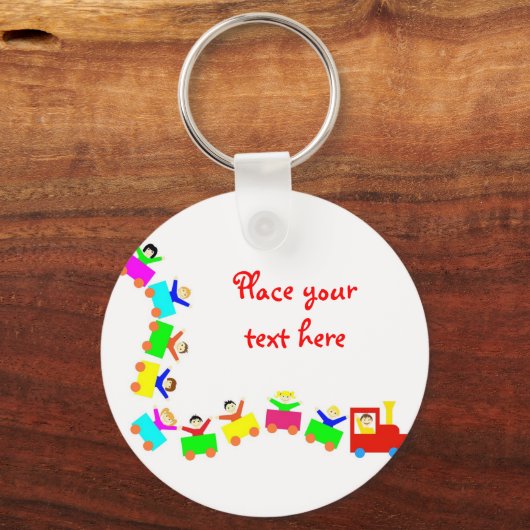 Happy Kids Train Sleutelhanger (Voorkant)