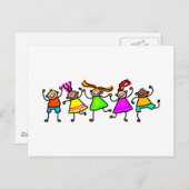 Happy Kinder Briefkaart (Voorkant / Achterkant)