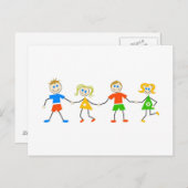 Happy Kinder Briefkaart (Voorkant / Achterkant)