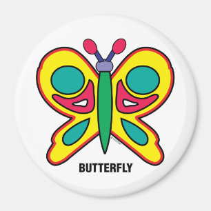 Happy Kinder Butterfly Magnet