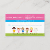 Happy Kinder en Tooth | Pediatrische tandarts Visitekaartje (Achterkant)