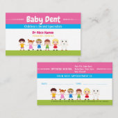 Happy Kinder en Tooth | Pediatrische tandarts Visitekaartje (Voorkant / Achterkant)