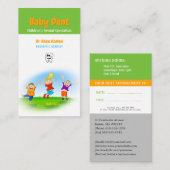 Happy Kinder en Tooth | Pediatrische tandarts Visitekaartje (Voorkant / Achterkant)