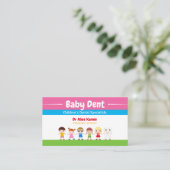 Happy Kinder en Tooth | Pediatrische tandarts Visitekaartje (Staand voorkant)