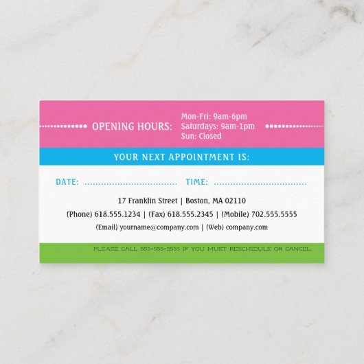 Happy Kinder en Tooth | Pediatrische tandarts Visitekaartje (Achterkant)