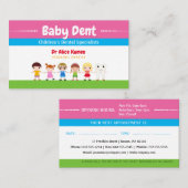 Happy Kinder en Tooth | Pediatrische tandarts Visitekaartje (Voorkant / Achterkant)