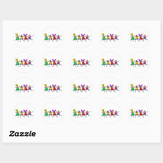 Happy Kinder Ronde Sticker (Vel)
