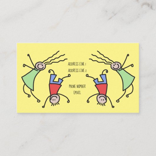 Happy Kinder-speelkaartje Visitekaartje (Achterkant)