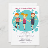 Happy Kinder Uitnodiging (Voorkant / Achterkant)