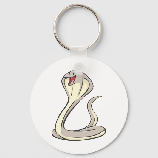 Happy King Cobra Cartoon Sleutelhanger (Voorkant)
