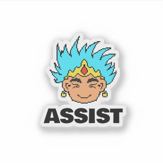 Happy King Eric | Gamer Assist Celebration Sticker (Voorkant)