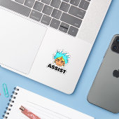 Happy King Eric | Gamer Assist Celebration Sticker (Laptop met iPhone)