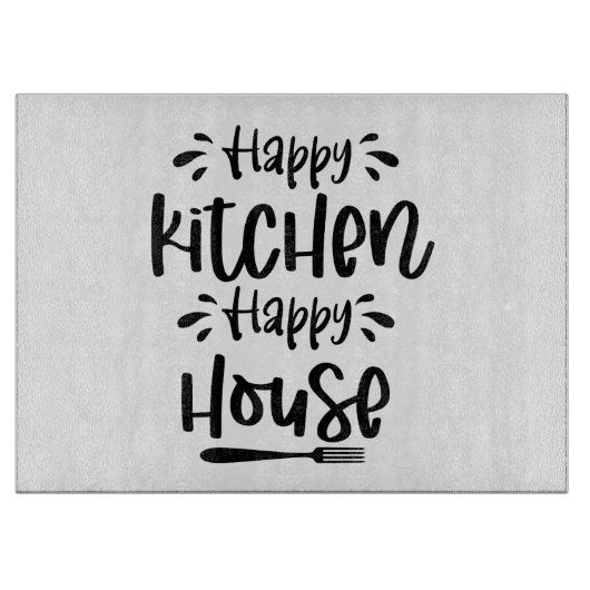 Happy Kitchen Happy House Snijplank (Voorkant)